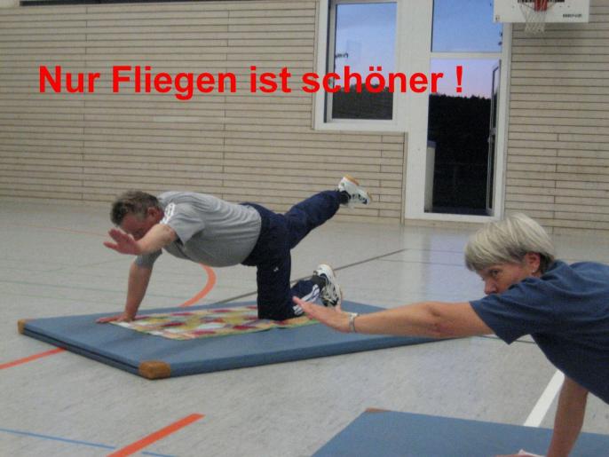 Werner bei den ersten Flugübungen