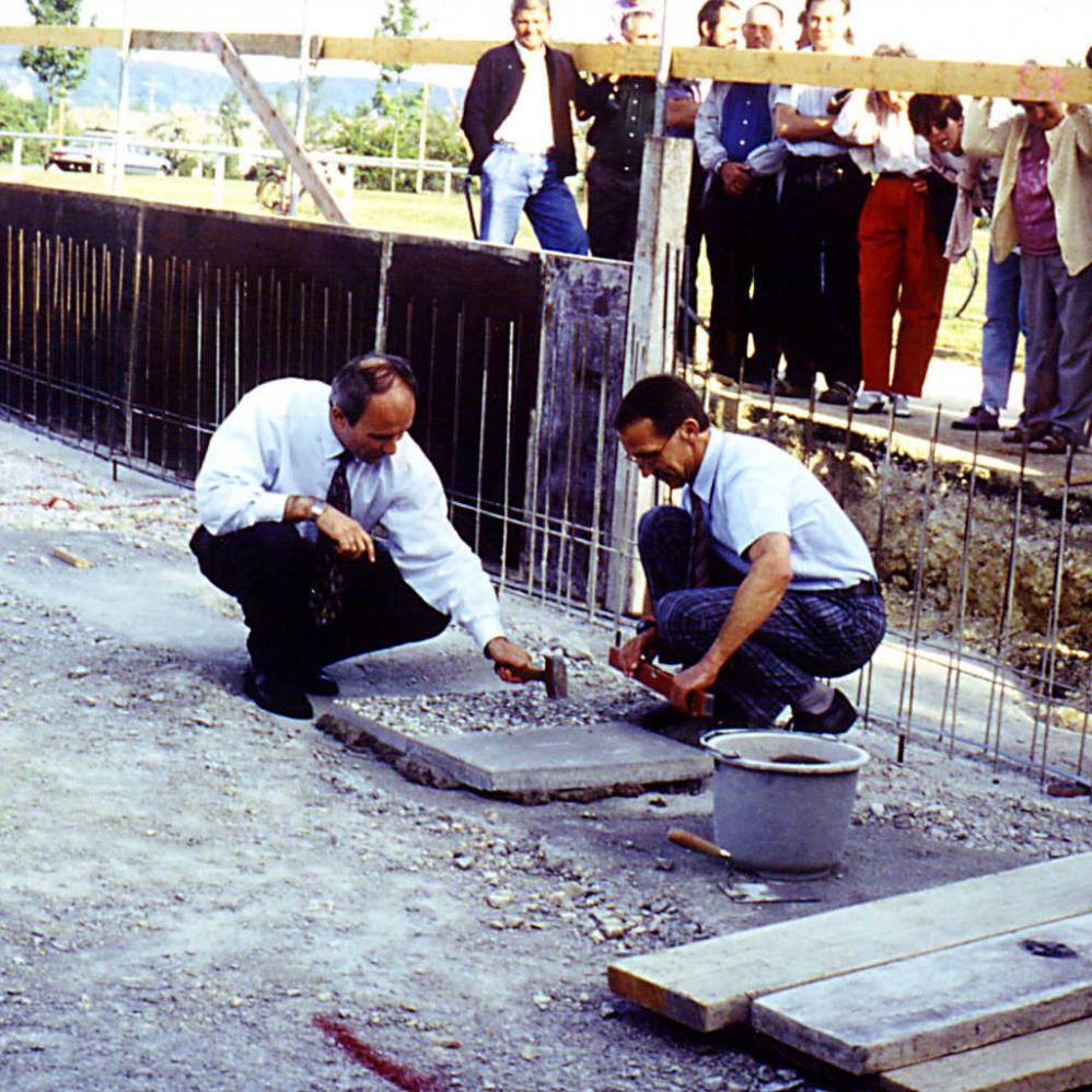 Grundsteinlegung Sporthalle Haslach